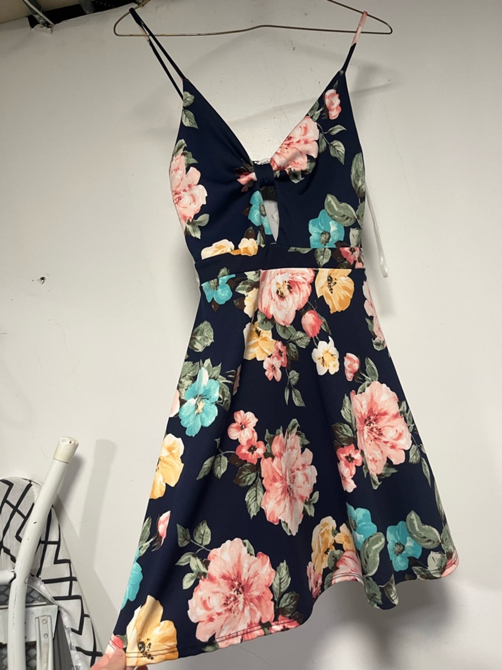 Navy Floral Dress